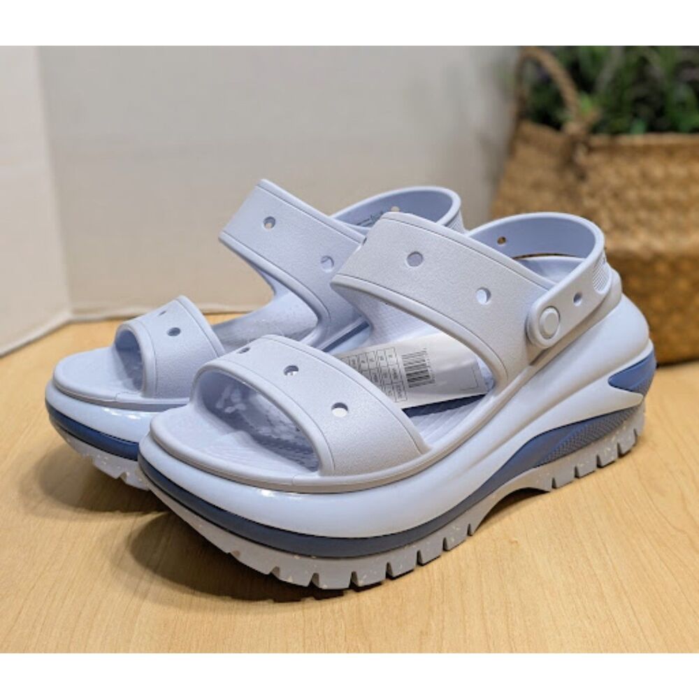 CROCS Dreamscape Blue Mega Crush Two Strap Platform Sandals Women's Size 9 NWT